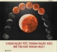 Chọn ngày tốt, tránh ngày xấu mê tín hay khoa học